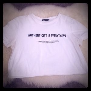Zara cropped tee